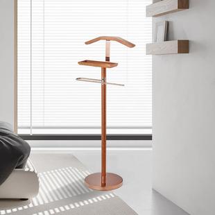 落地衣帽架卧室GGX家公室用轻不锈钢多功能酒店实木奢客房办衣架