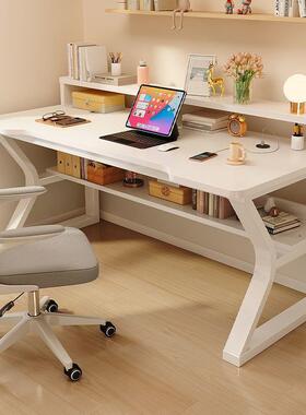 KKX型电卧脑桌台式室小家用办公桌简约款学生学习写风字桌子奶油
