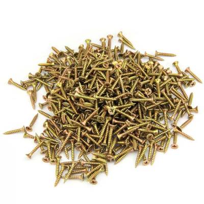 高强度纤维钉加硬彩锌板十攻字沉头自螺钉平头MRK丝木工螺丝M4M5