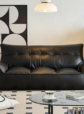 W8黑色懒人发双人沙发店可睡可躺沙榻榻米卧室厅JSO服装单客人沙