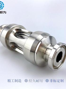 顺为管流体卫生级不锈钢304小卡盘12观.7快装玻璃视道镜视盅NBQ察