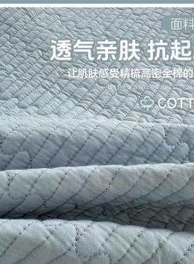 双棉面寝全床棉盖单件宿舍专用纯夹棉床单EX202508学生室单人软床