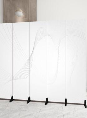 定做纯白色风隔断墙叠屏移动办公室客厅折玄关现代家用遮挡NO2板