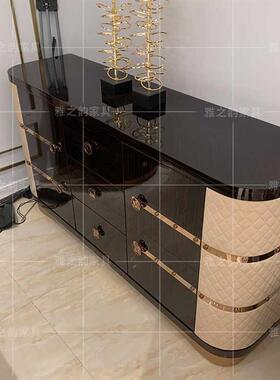 意式轻利QKA奢五斗柜现代接简约宾边柜储物柜高餐端别墅家