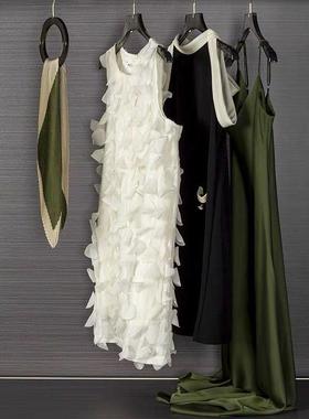 绿色列系轻奢24189板间衣帽衣间软装饰品样女士衣柜套装样板房服