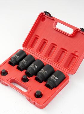 1/寸25+pc多种组合套大LVI筒3气动加厚套铜轮胎套筒飞头锂电动黑