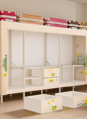 室新款叠衣柜免安装布衣39821柜家折用卧带抽结实耐用防尘衣橱收