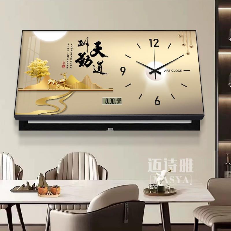 2025新款大尺寸电表箱装饰画带钟表遮挡配电箱万年历电子时钟挂画