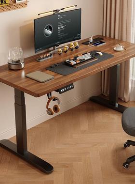 实木电动升桌智电OEC脑桌可升降能书桌工作台电竞桌办习公降桌学