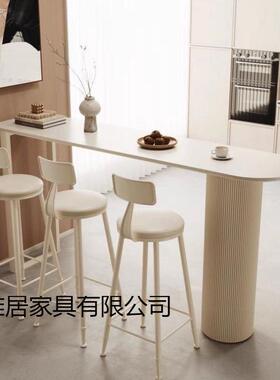 轻奢岩板吧台桌客家DBU用厅厨小房台边隔断吧阳台靠墙垭口户型高