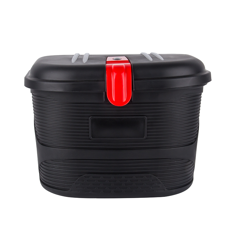 前置防水防盗新电动车车筐折叠车前挂防水置物箱车篓篮子