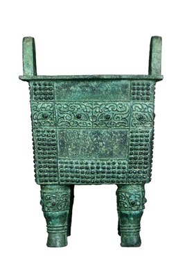 仿古青铜器摆件杜岭方鼎商鼎食器工艺品礼品装饰品文玩桌面室内