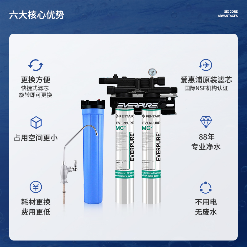 爱惠浦MC2联净水器商用大流量直饮水机奶茶咖啡店专用