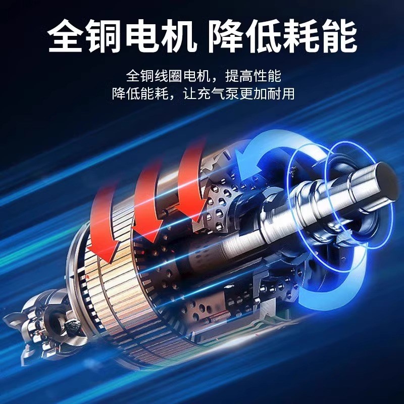 车电动车充气泵通用型8V0V72V三轮家用打气筒便携式打气泵