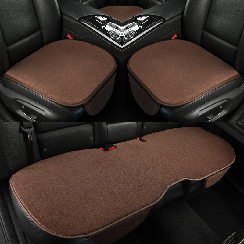 %纯羊毛单片汽车坐垫无靠背三件羊绒冬季座垫保暖短毛绒