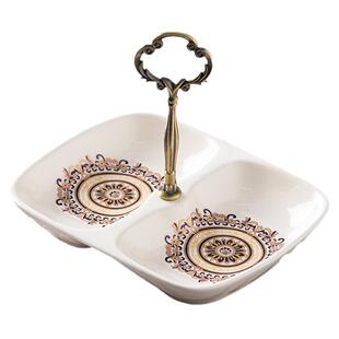 创意欧式裂纹陶瓷双格肥皂盒家用沥水提手皂碟香皂盒浴室皂托