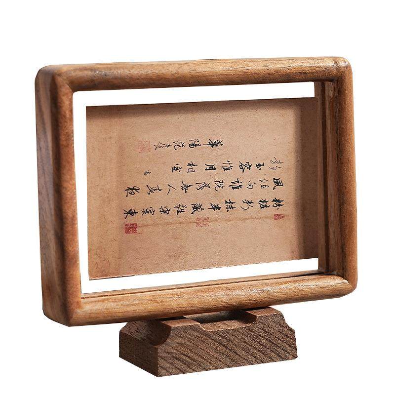 透明磁吸相框摆台洗照片定制摆台亚克力相框实木相框空框6寸