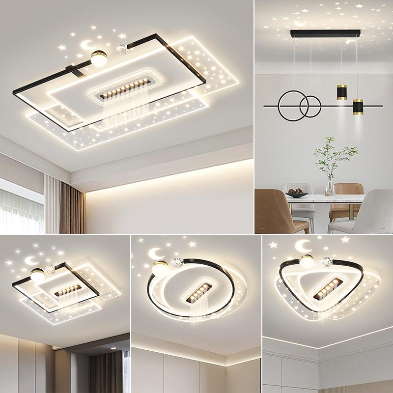 客817厅灯现代简约大2气灯具全屋024款顶灯led超吸亮广新东中山灯