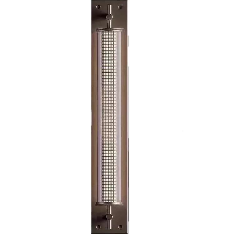 设计师酒属店售楼部走古廊客厅895背景墙装复工哑黑金网长条圆管