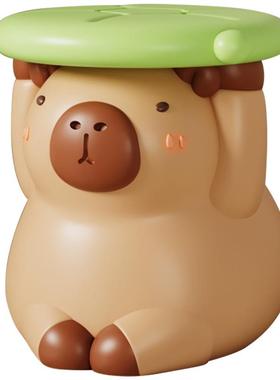 可爱创意卡皮巴拉换鞋凳儿童房树脂凳子俏皮解压居家实用软装摆件