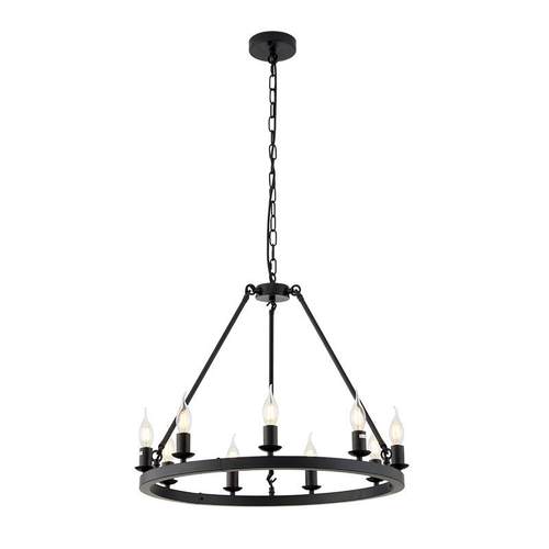 北欧复古吊灯loft美式复古工业风酒吧咖啡厅餐吊灯铁艺蜡烛吊灯