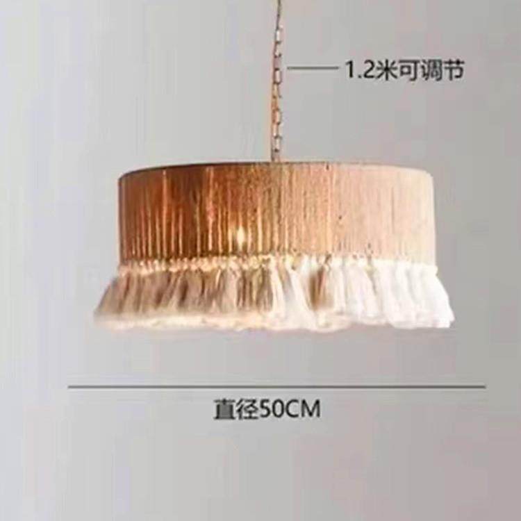 波西米亚复古麻绳流苏吊灯创意卧室主餐厅侘寂风个性吊灯,家装灯饰光源,智能吊灯,淘宝优惠券,粉丝福利购,淘宝优惠卷