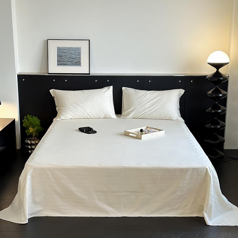 SD6支人长绒棉床单单件春季提单花贡缎纯棉被0宿舍单全棉床单三件