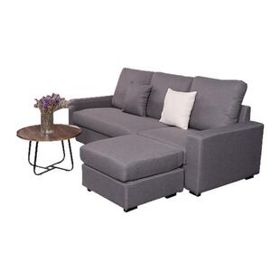 北欧客厅三人位沙发豆腐块棉麻布艺沙发意式极简现代简约方块沙发