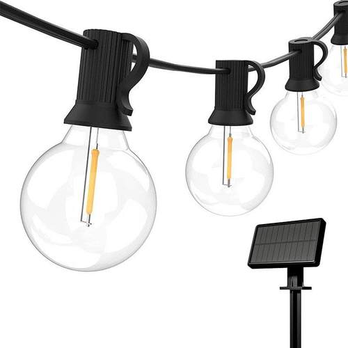 热销G40太阳能灯串户外防雨花园婚庆节日装饰露营led灯串