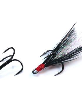 塞客6062sike三本钩路亚海钓加强钩三叉钩鱼钩有倒刺鱼钩6062