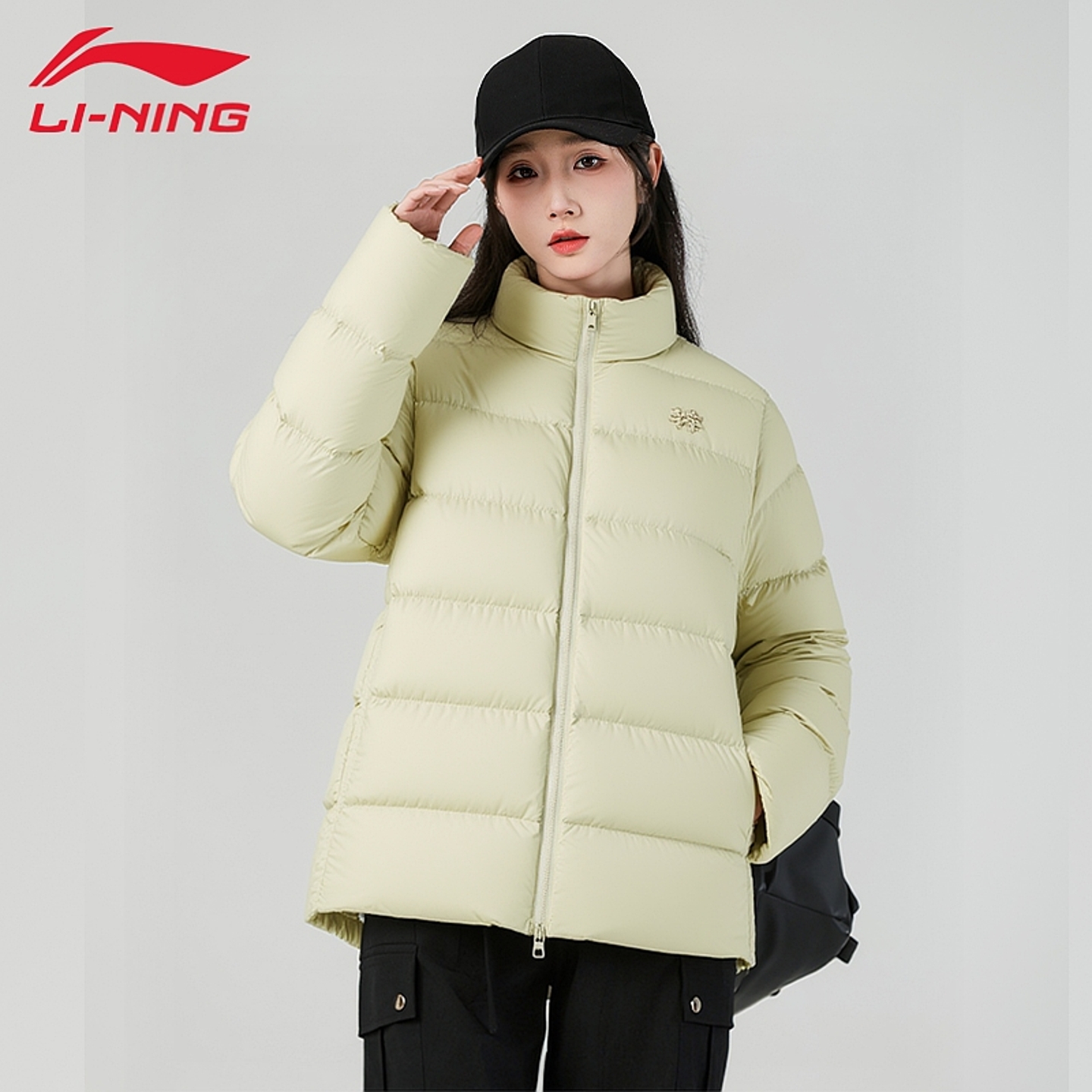 李宁中国色羽绒服男女同款冬季情侣运动保暖外套休闲上衣AYMU353