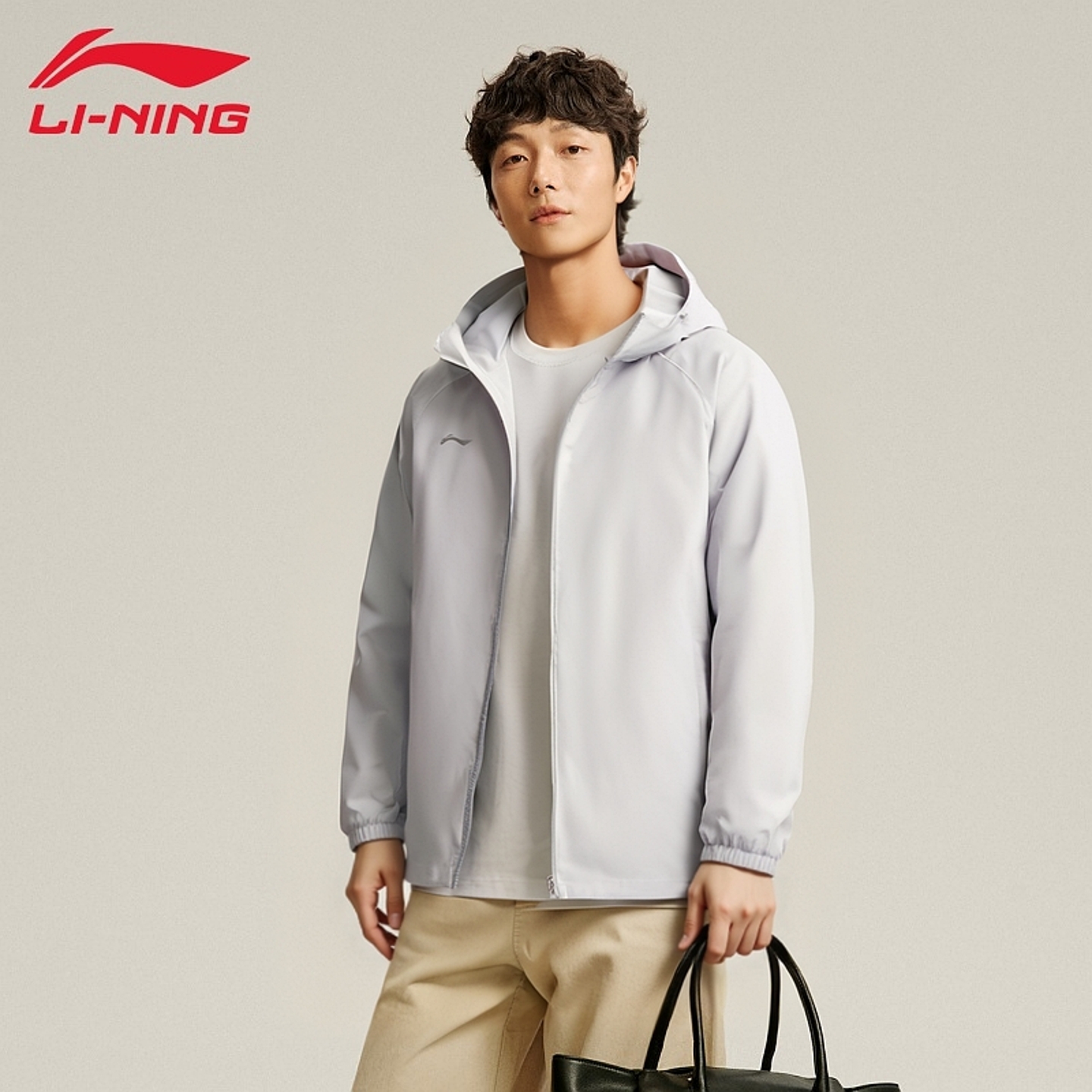 李宁男子运动风衣防风休闲外套