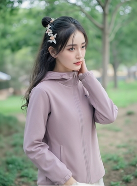 李宁风衣女子春夏新款宽松户外跑步健身防风舒适运动外套AFDT750