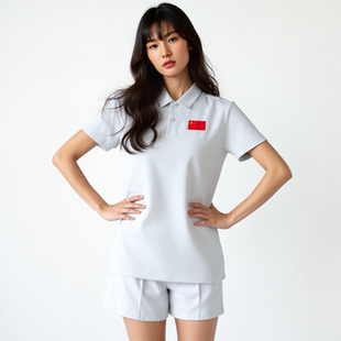 【速干】李宁短袖女子POLO衫夏季红旗款国家队训练比赛服APLU076