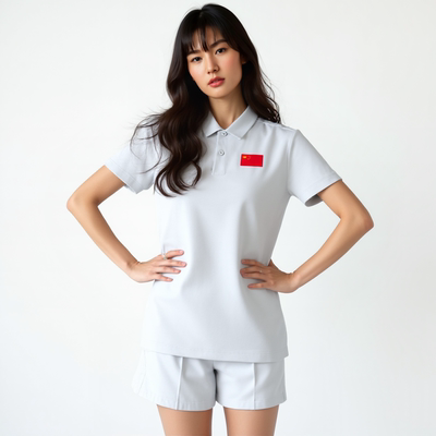 【速干】李宁短袖女子POLO衫夏季红旗款国家队训练比赛服APLU076