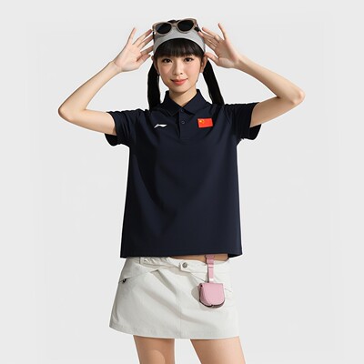 李宁男速干轻薄舒适透气短袖polo