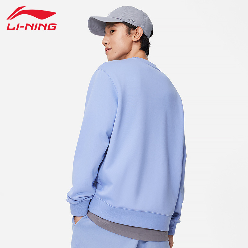 李宁卫衣男新款秋冬款圆领套头衫