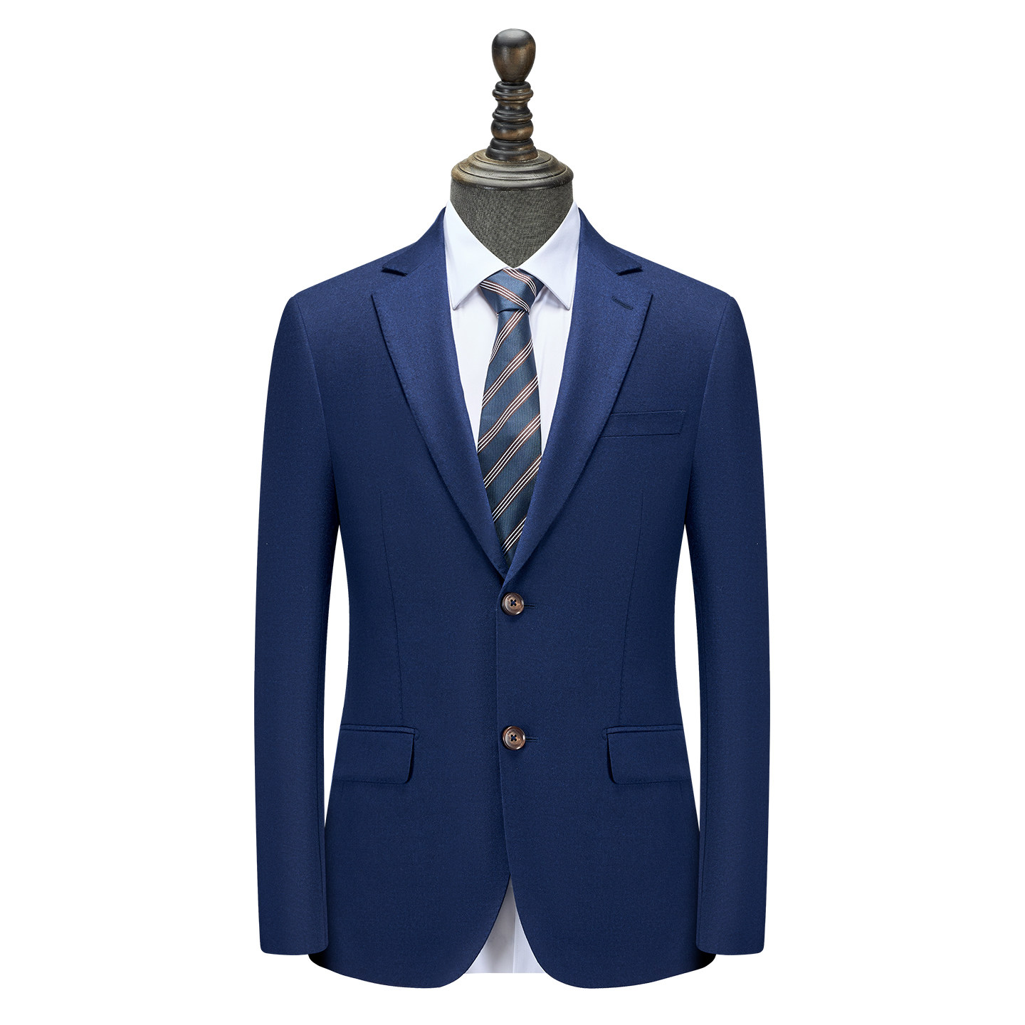 【96.5%绵羊毛】吉家纯色西装修身商务休闲男士毛料西服套装