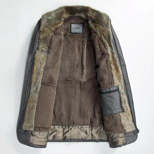 可拆免毛内胆中年 吉家真毛外套羊毛呢子大衣男士 皮草尼克服
