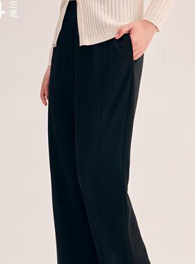 34三思大码女装 显瘦比例 神裤莫代尔 线条直筒 长裤SS2507全码