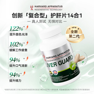 美国原装进口哈佛再生科技护肝片水飞蓟熬夜肝火旺