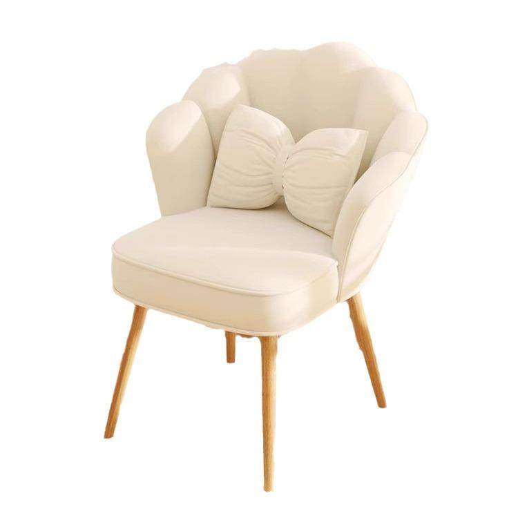 化妆椅家用女生卧室花瓣椅子靠背轻奢高级简约书桌美甲梳妆台凳子