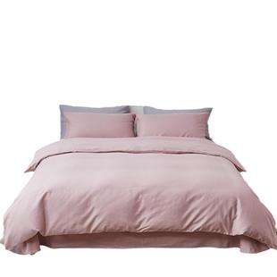 轻奢件套麻棉四件套日式简约四件套