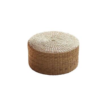 北欧风圆形蒲草地垫榻榻米坐垫茶桌茶几围炉煮茶凳子坐墩