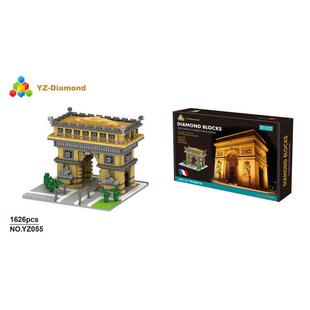 YZ063东方明珠塔070王国大厦66519微颗粒积木拼插建筑自拼模型