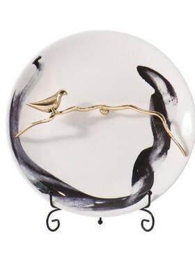 新中式摆件客厅电视柜玄关看盘家居摆设软装饰品酒柜装饰陶瓷盘子