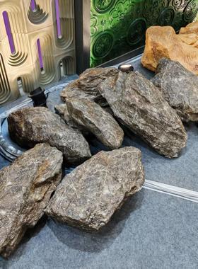 景观石头棕色假山石PU泡沫石头酒店园林工程火山石仿真松脂岩石