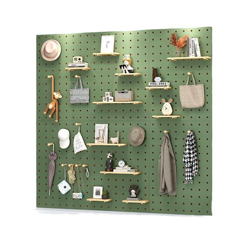 实木洞洞板定作墙上置物架木质墙壁挂墙书架隔板收纳架挂板墙面架