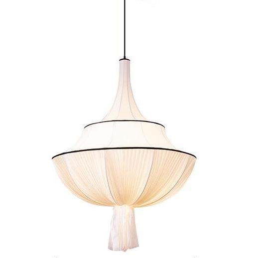 侘寂风客厅布艺吊灯日式复古卧室灯北欧设计艺术创意简约布艺灯具,家装灯饰光源,智能吊灯,淘宝优惠券,粉丝福利购,淘宝优惠卷