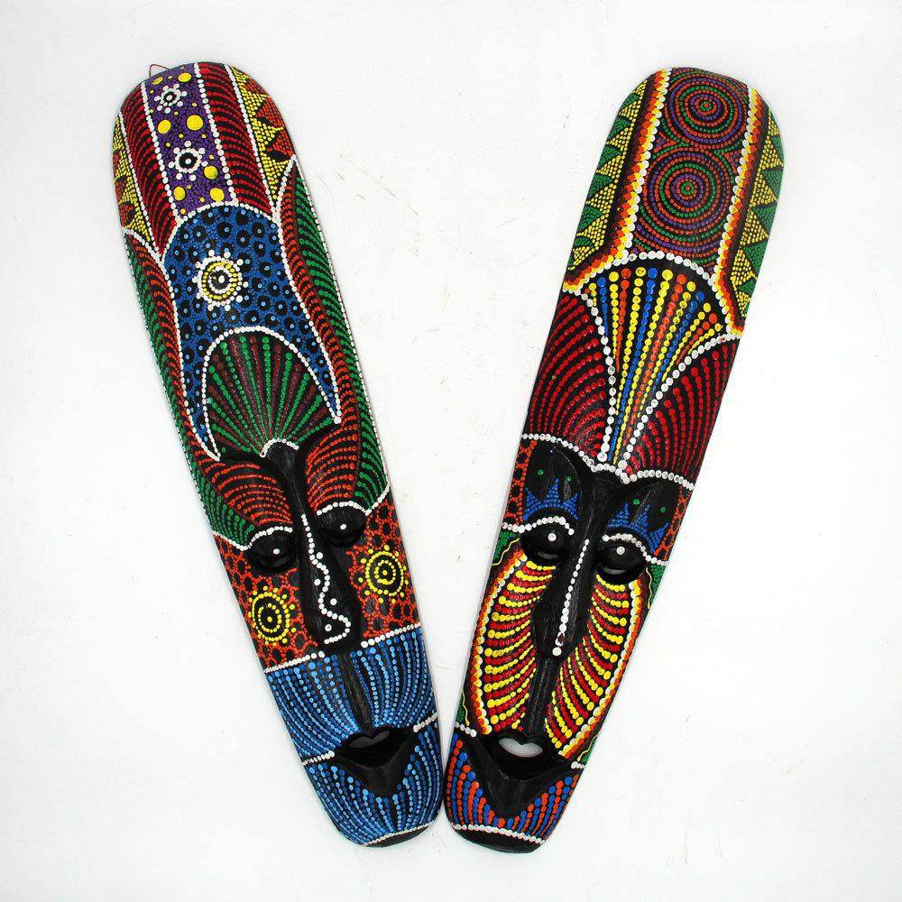 泰式工艺品点彩面具50木雕壁饰壁挂木质雕刻挂件创意复古